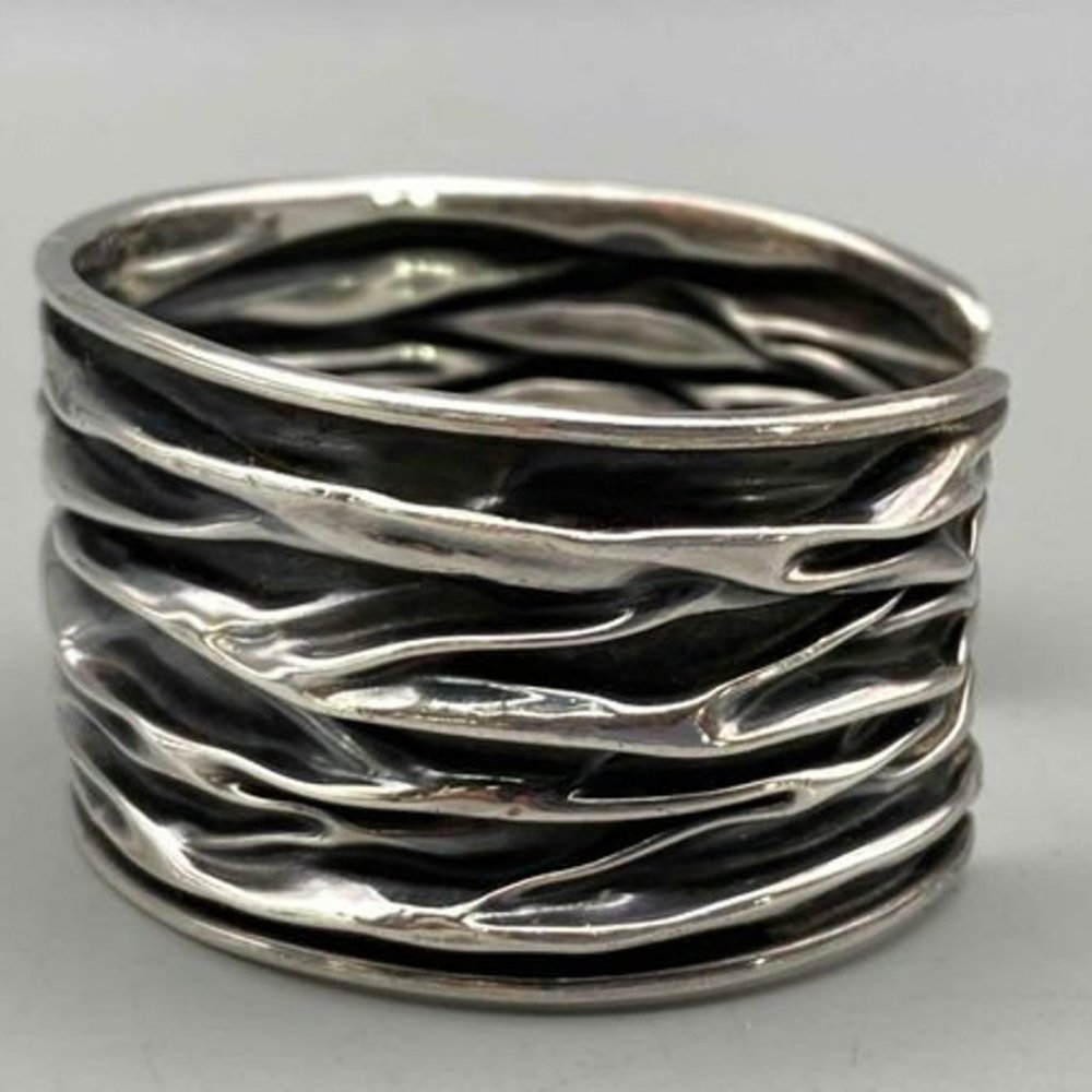 OOAK Gorgeous Sterling Silver Cuff Bracelet